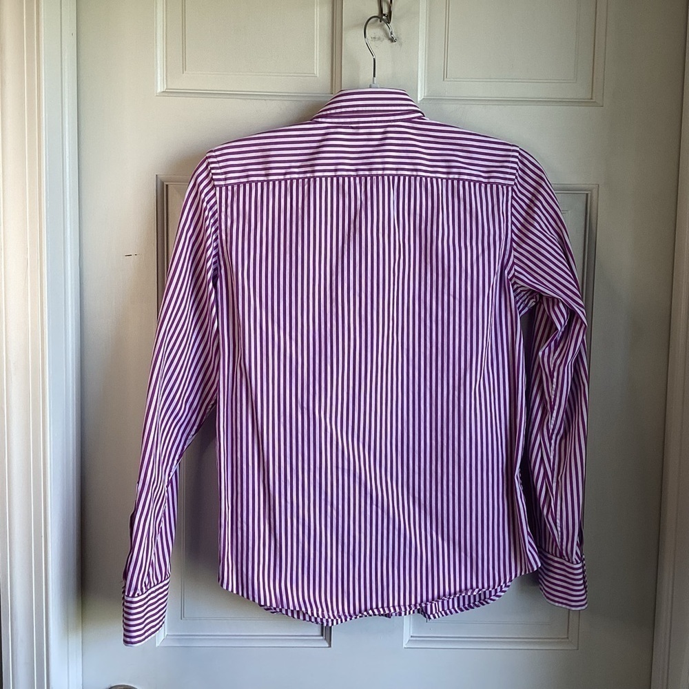 Lauren Ralph Lauren Women’s Striped Long Sleeve Button Up Blouse.  Size S/P - Picture 2 of 3